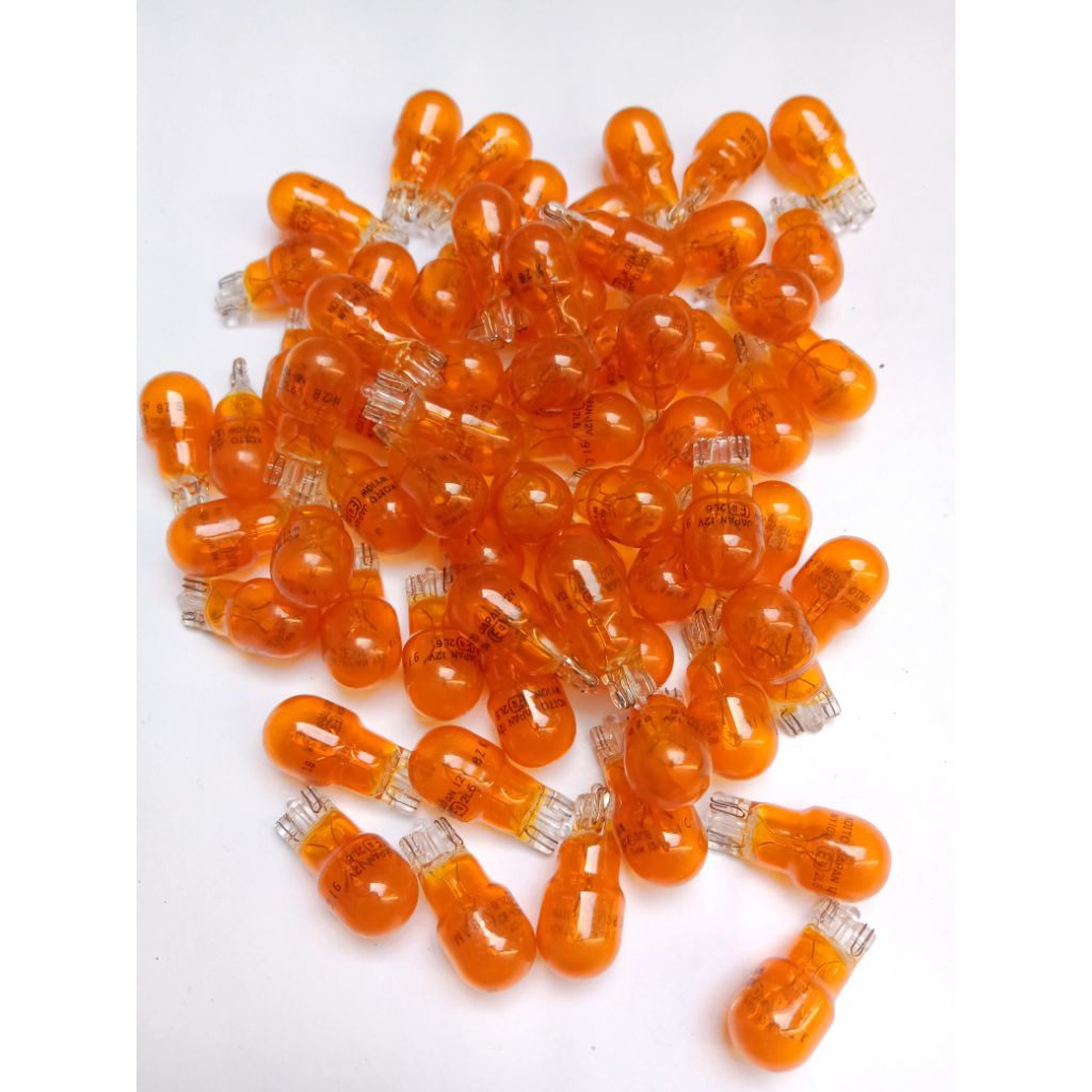 bohlam sen koito japan bohlam tancap 12 V WY10W T13 original koito japan