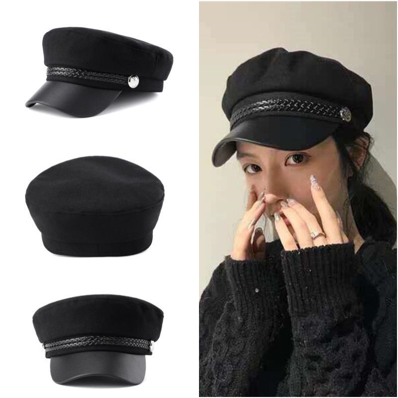 Topi Ariel Komando Visor Kulit Sintetis 2025 Terbaru Hat Pria Dan Wanita Kekinian Topi Ariel Korea
