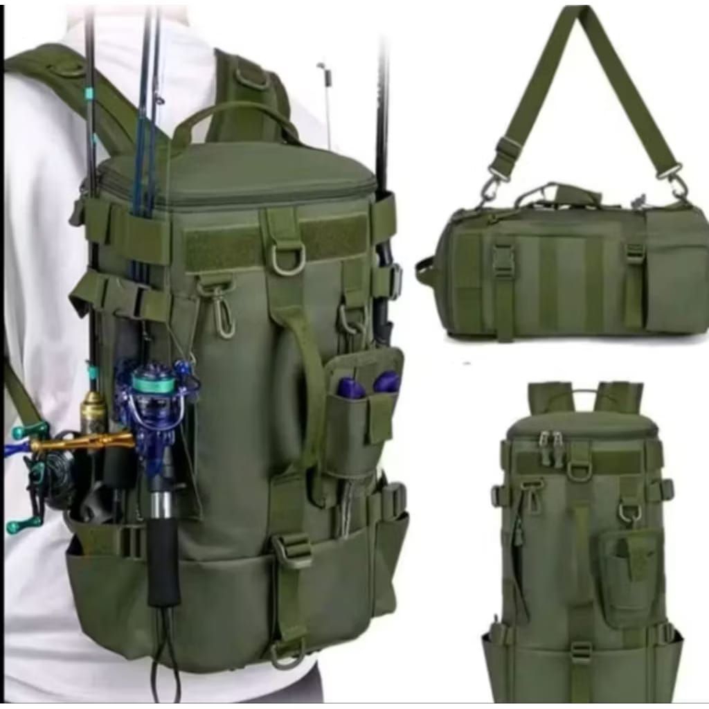 Ransel Multifungsi Joran Tas Ransel Multifungsi untuk Joran Pancing dan Outdoor Tas Ransel Joran Pan