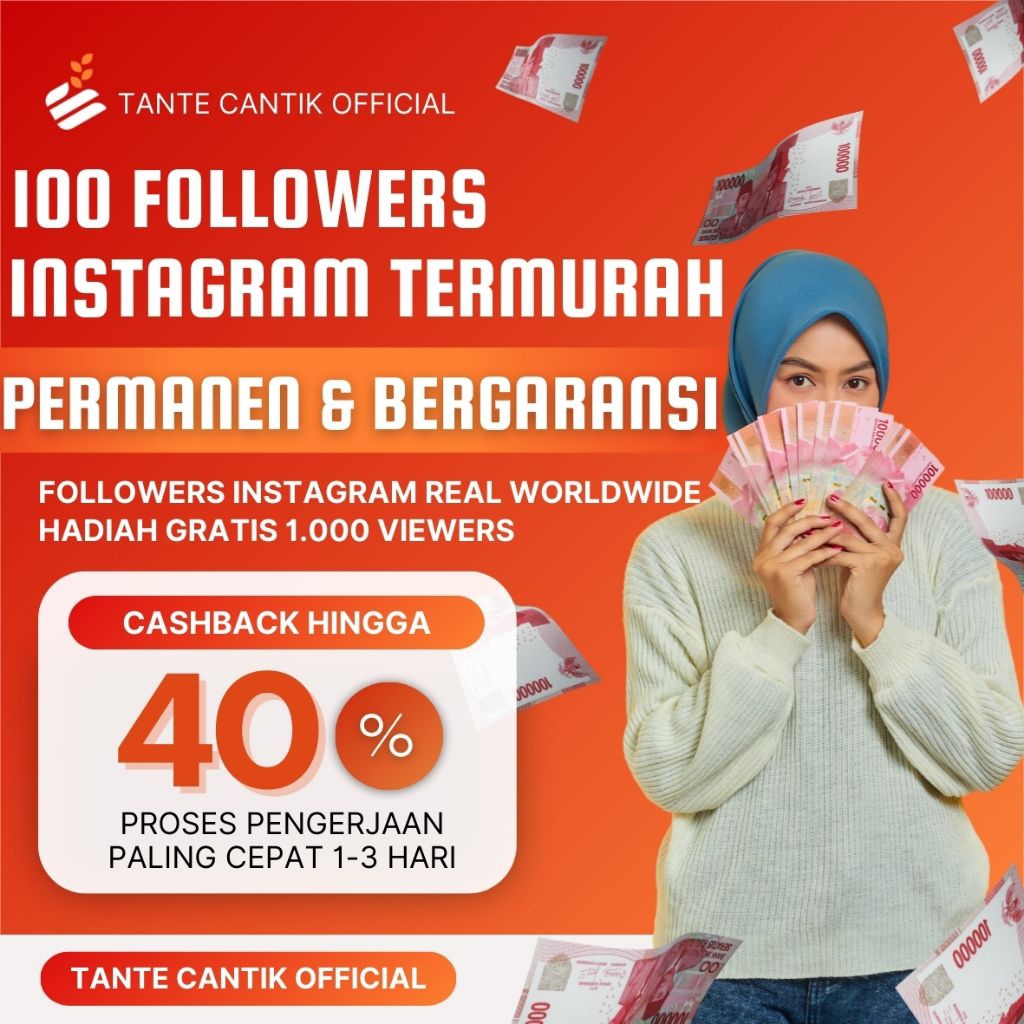 Jasa Followers IG Aktif - Proses Cepat 1 Hari + Bonus 1.000 Viewers Instagram