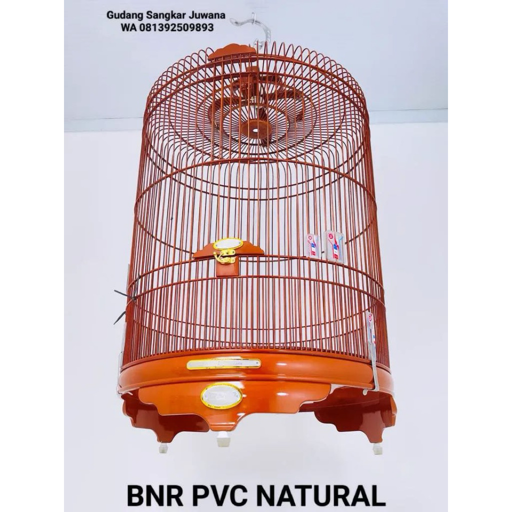 Sangkar Murai BNR pvc natural. No 2. Fullset kerodong. Free palet kayu