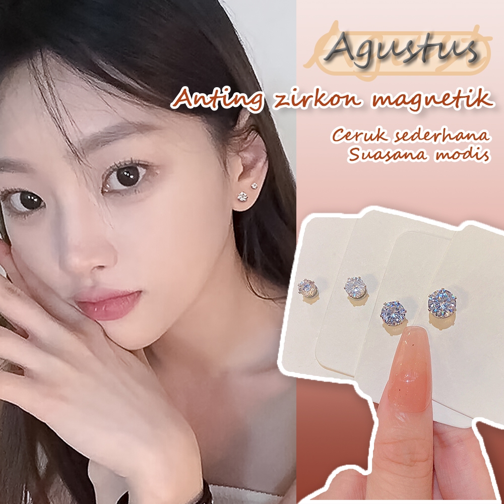 Tidak perlu tindik anting, anting magnet untuk wanita, daya tarik magnet kuat, berlian untuk pria, a