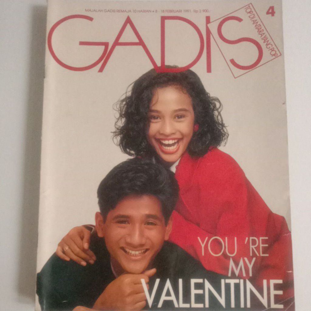 Majalah Gadis Edisi Valentine 1991 Cover Melly & Ahmad
