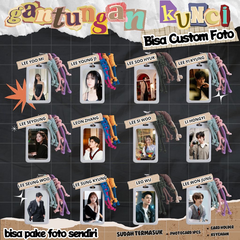 (BISA CUSTOM) GANTUNGAN KUNCI KEYCHAIN KPOP I LEE SEUNG WOO I LEE SEYOUNG I LEE SI WOO I LEE SOO HYU