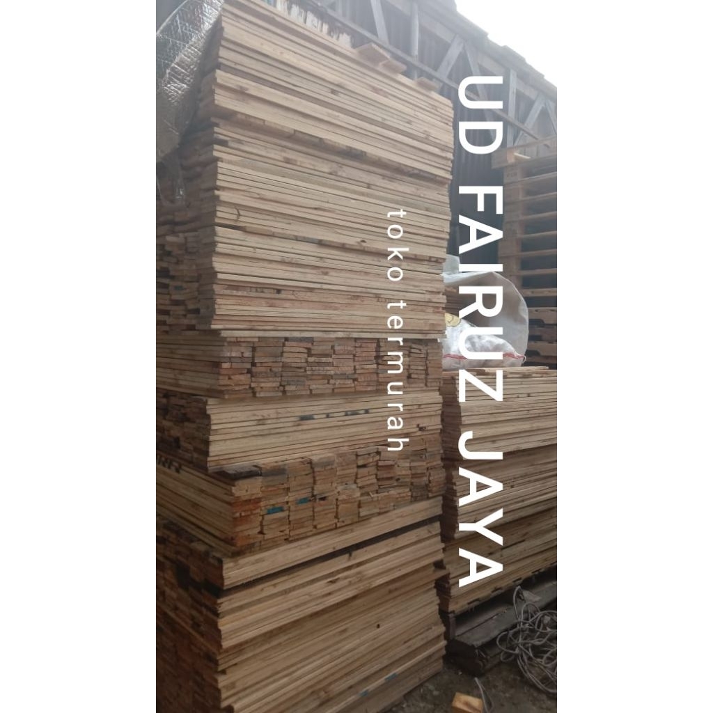 papan kayu bekas bahan peti/packing
