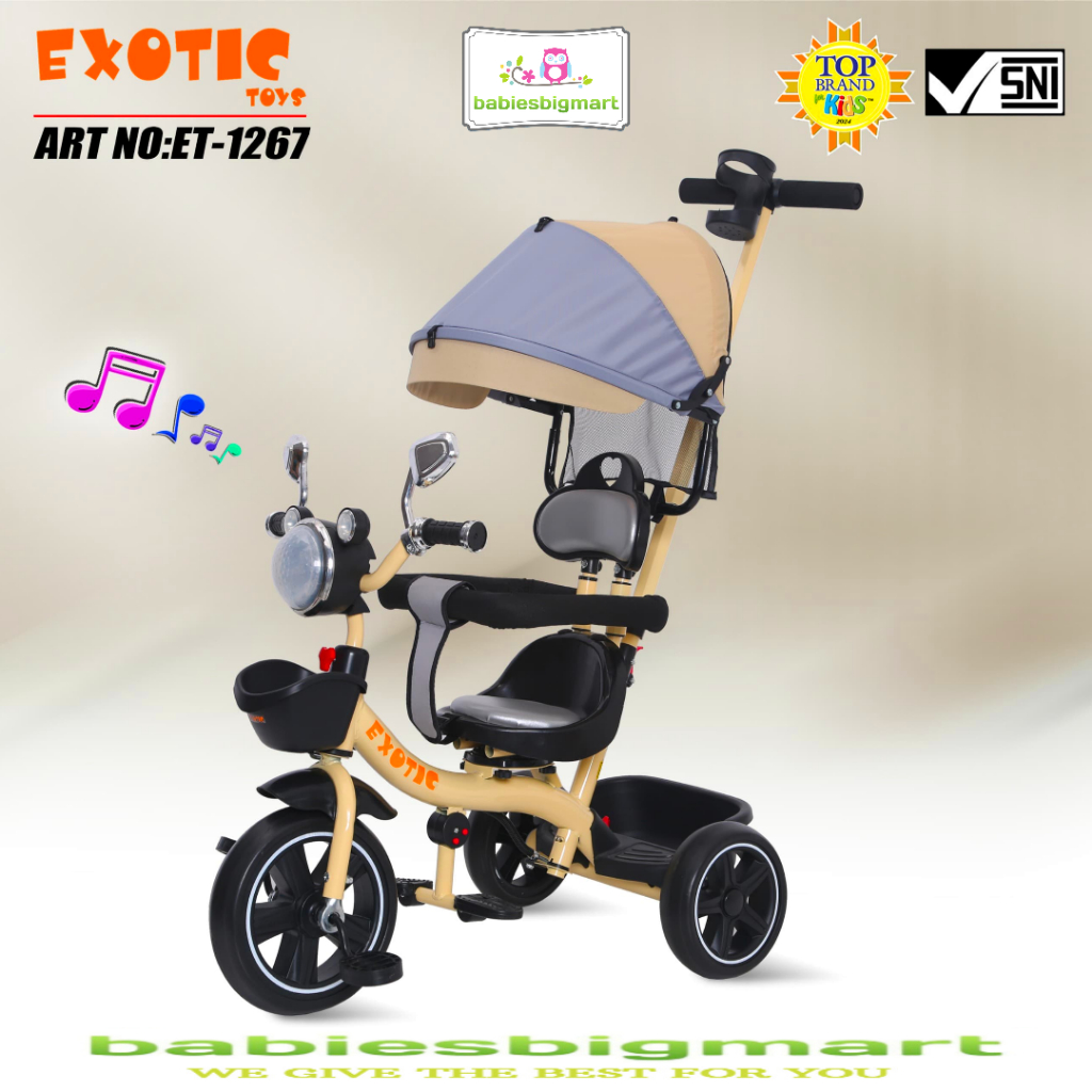 Sepeda Anak Roda 3 Tiga Tricycle Exotic Aviator ET 1262 / 1263 / 1267 / 1268 / 1269 / 2251 / AT 7711