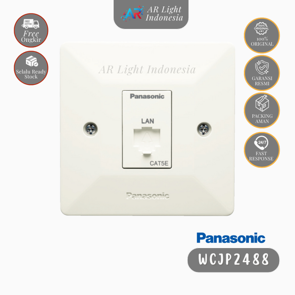 Panasonic Flasimo Modul Data CAT5E WCJP2488 Flat RJ45  Socket Modern Design