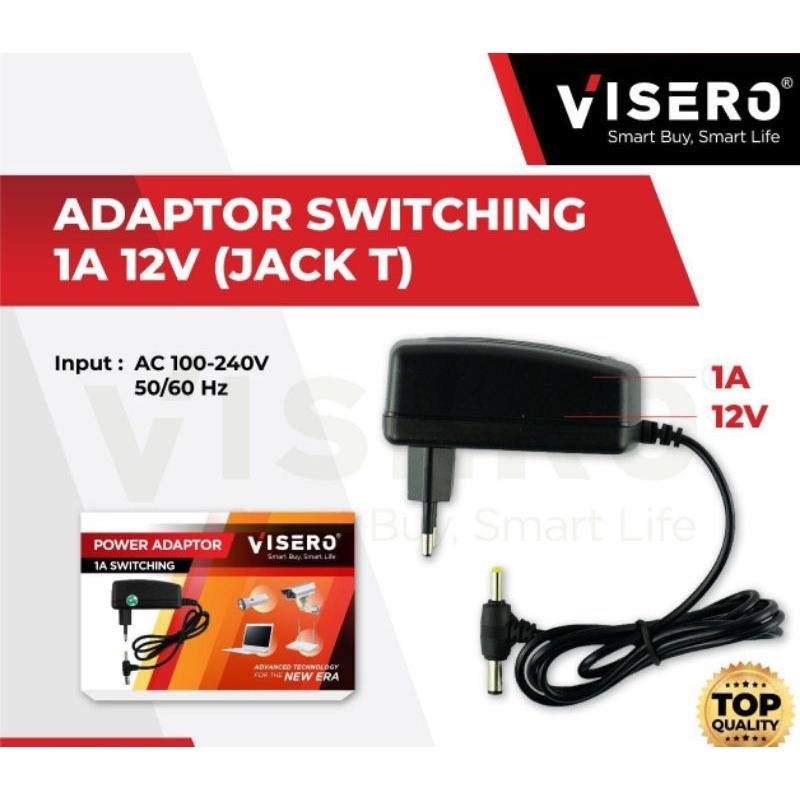Adaptor Switching 1A 12V T / 1A 12V U/ receiver  Visero adaptor berkualitas terbaik AC-DC Adaptor Sw
