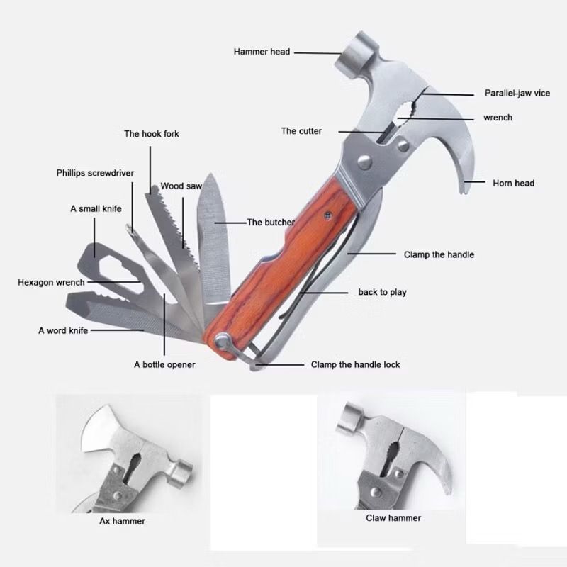# HJ # Palu Tanduk Kambing Hammer Stainless Palu Multifungsi / PALU TANG kapak TAC TOOL Multifungsi 