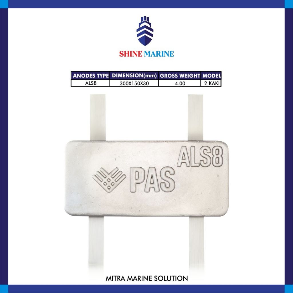 Aluminium Hull Anodes S-Series (Welded Type) Anti Karat Untuk Kapal