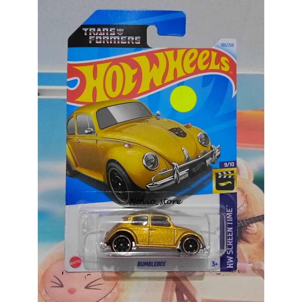Hot Wheels Transformers Bumblebee Gold Lot Q - Hotwheels Bumblebee Gold HW