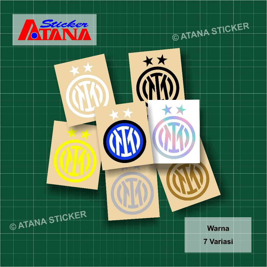 Stiker Inter Milan Logo Emblem Bola Cutting Sticker Intermilan Internazionale Interisti I Nerazzurri