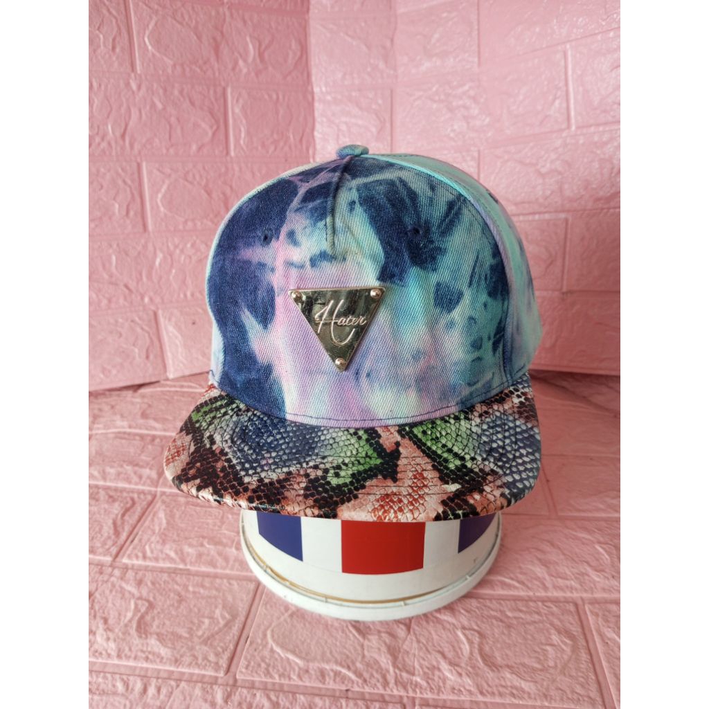 Topi HATer Snapback Hat Motif Unik Plat Besi Keren Mewah Tebal Keren