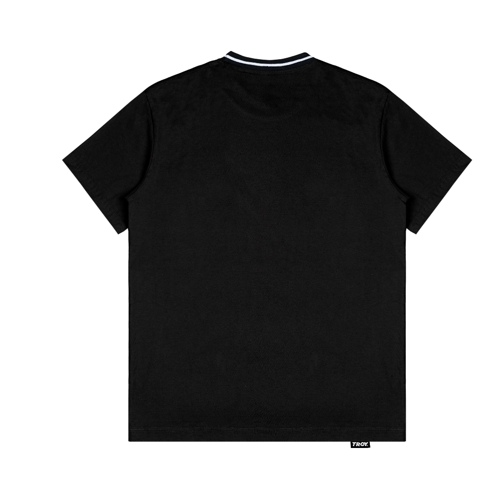 Troy Company Neck Stripe Tshirt Black Alive - Kaos Lengan Pendek Kaos Hitam KST 3326-2B1W