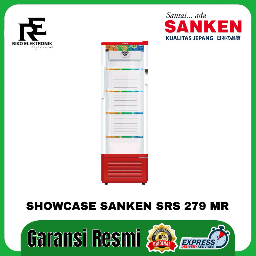 SHOWCASE SANKEN SRS 279 BK DISPLAY COOLER KULKAS PENDINGIN MINUMAN