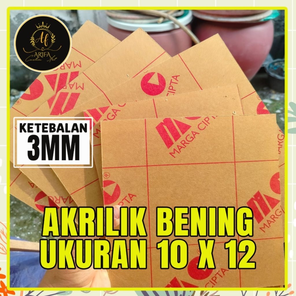 Akrilik 3mm bening 10 x 12 lembaran acrylic clear merk marga cipta akrilik lembaran custom