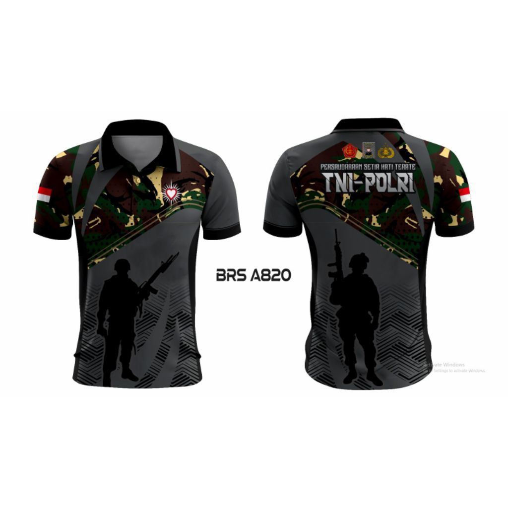 Kaos Jersey full printing PSHT TNI/POLRI/Free custom DESIGN