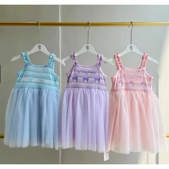 TTS-2025-Dress anak perempuan sanrio dress kuromi dress melodi dress cinamoroll-Sanrio Tank Dress/ D
