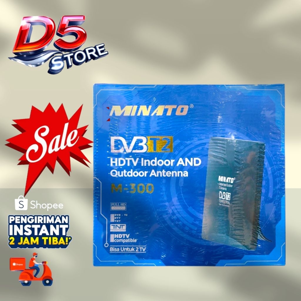 Antena digital Minato + Boster (Lebih kuat tangkap sinyal)