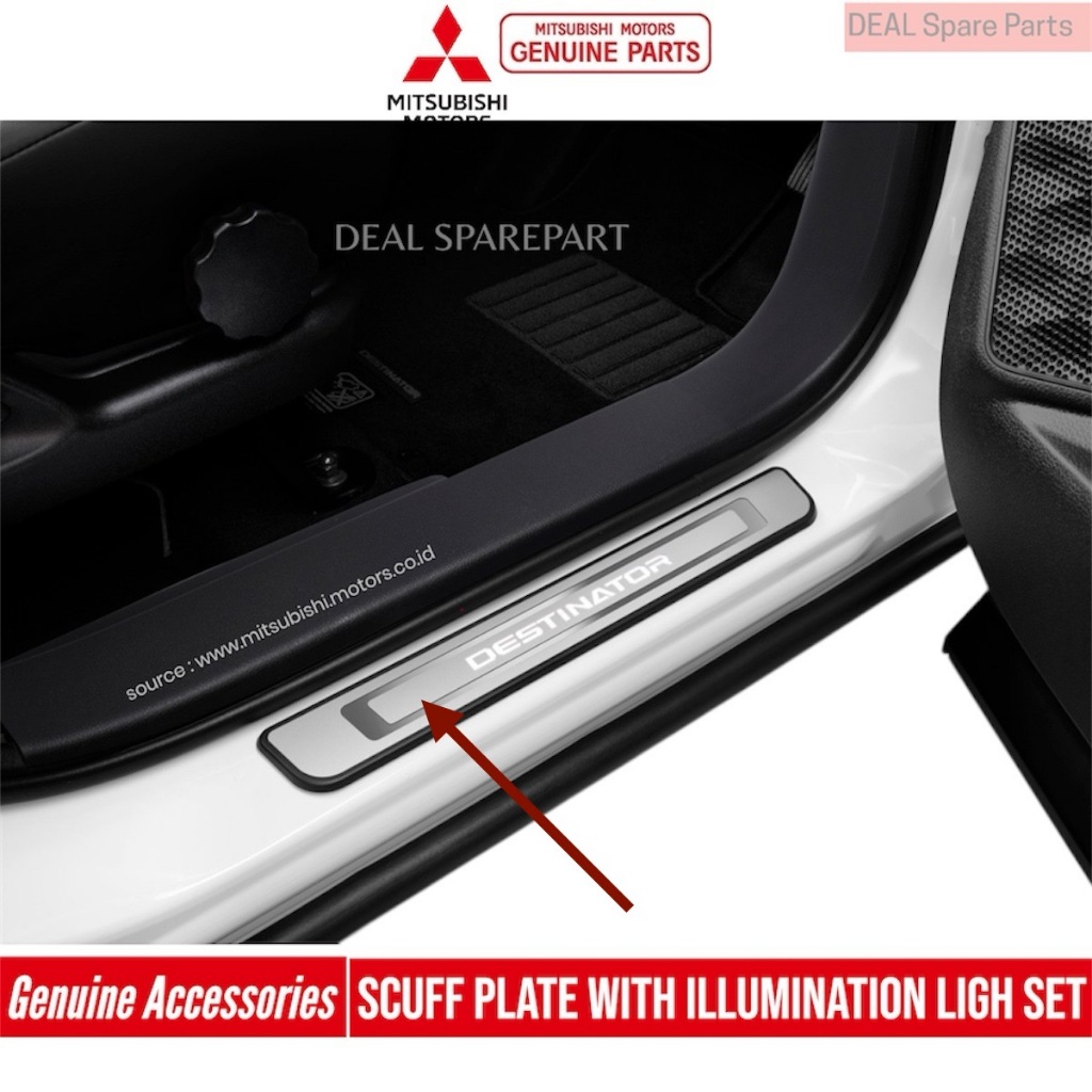 Scuff Plate With Illumination Light Set DESTINATOR Aksesoris Accessories Original Mitsubishi MZ33625