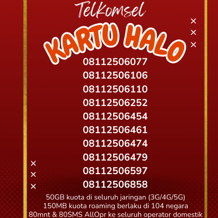 KUOTA 50GB  TELKOMSEL NOMOR CANTIK 11 DIGIT NOMOR LANGKA, NOMOR CANTIK, TELKOMSEL