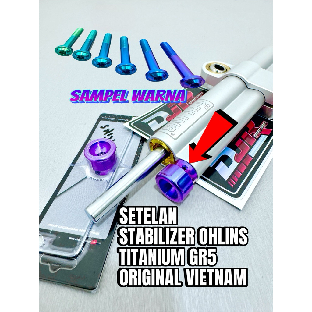 Setelan Adjuster Preload Stabilizer OHLINS Titanium Gr5 Original VIETNAM