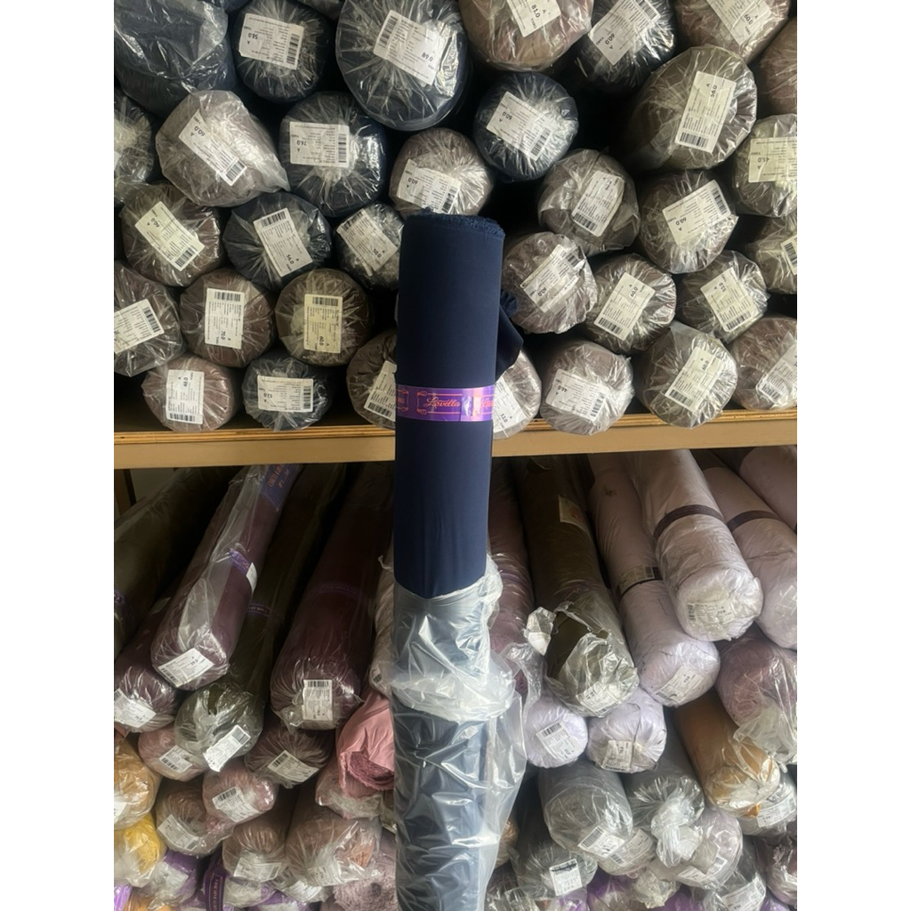 KAIN CERUTY BABYDOLL PREMIUM NAVY 1 ROLLAN/GULUNGAN ISI 60 YARD