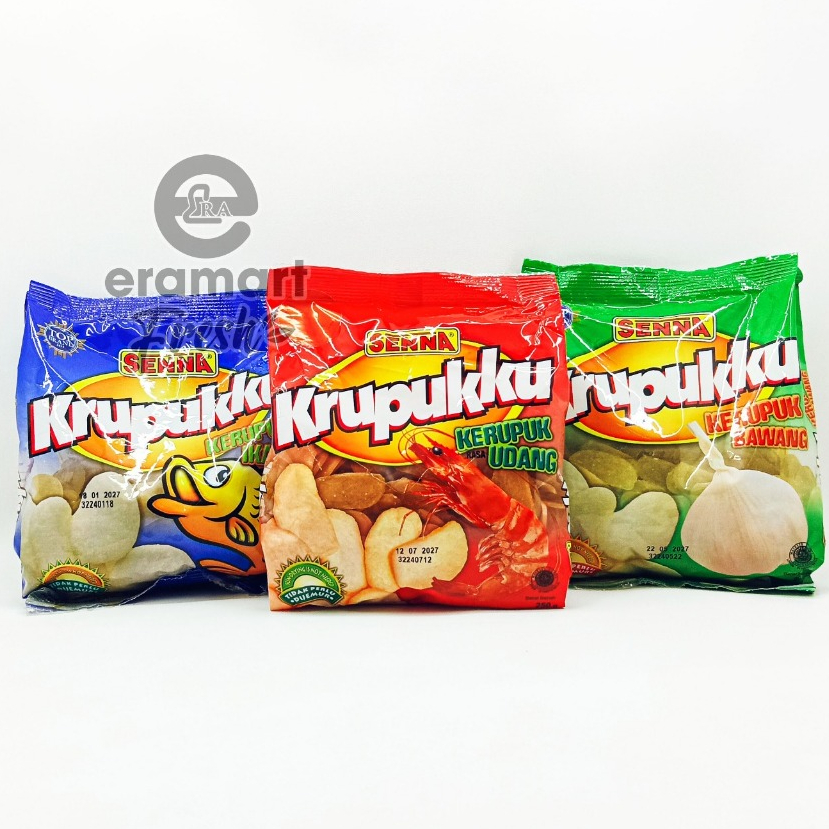 SENNA KERUPUK UDANG, IKAN & BAWANG 250GR - KERUPUK MENTAH / ERAMART