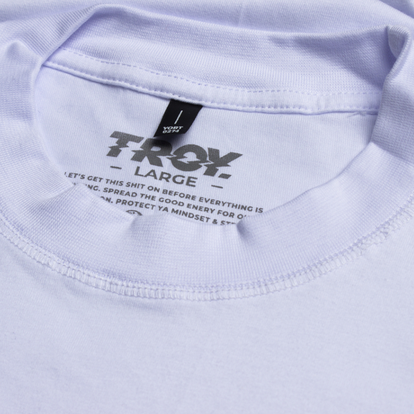 Troy Company Tshirt White Bluish Paradise - Kaos Putih Lengan Pendek MT 3332