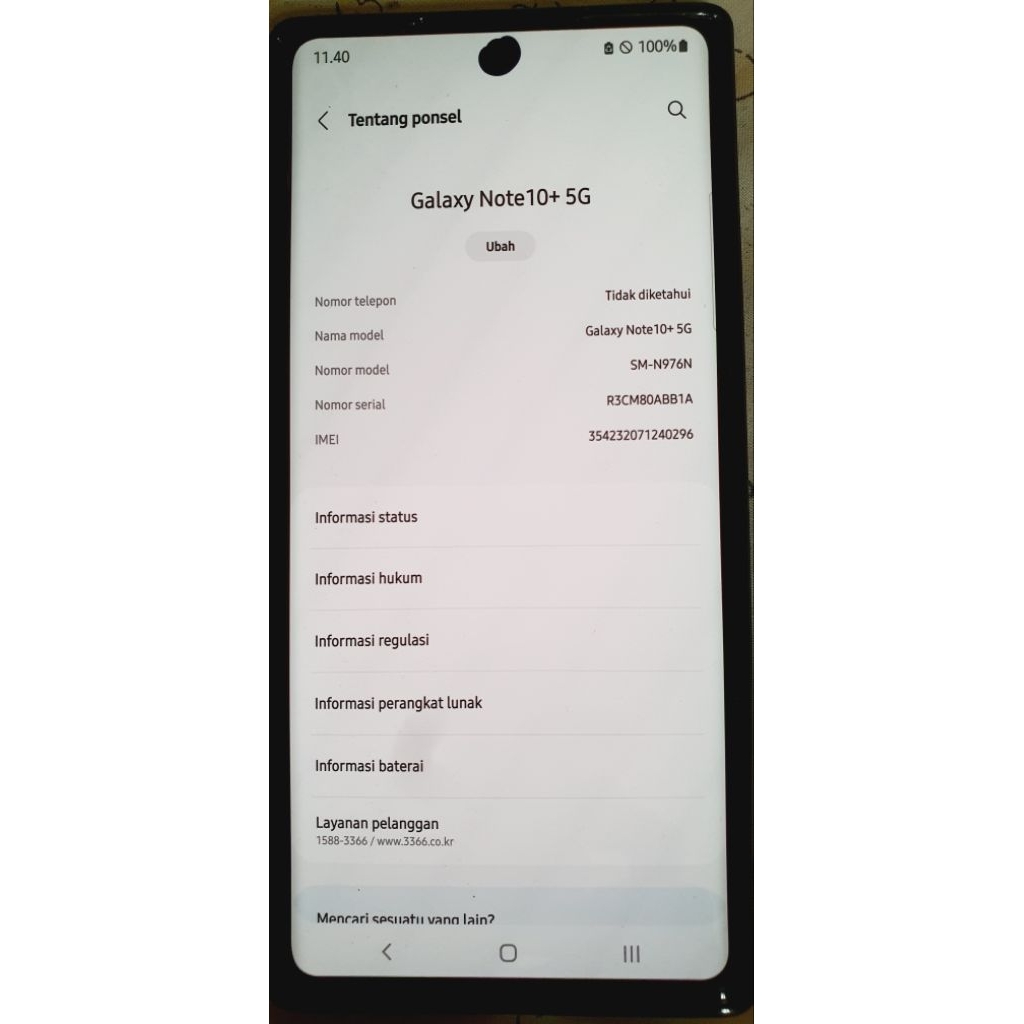 SAMSUNG GALAXY NOTE 10+ 5G RAM 12GB