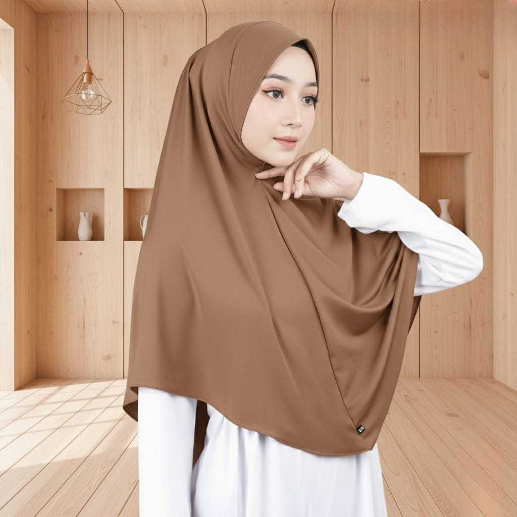 Bergo Instan Non Pet / Khimar Syari Polos / Kerudung Langsung Pakai Tanpa Pet