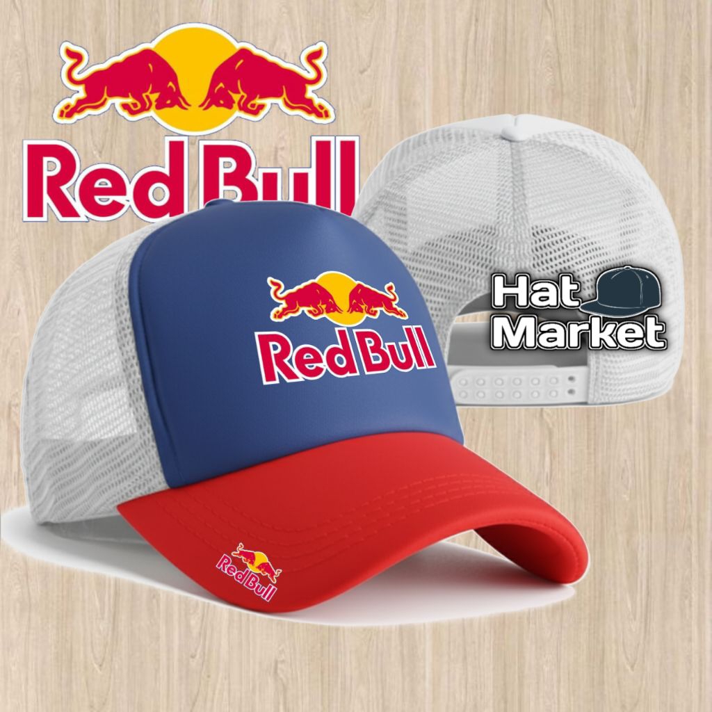 Topi Jaring Jala / Topi Trucker Racing / Mesh Caps Outdoor / RED BULL REDBULL