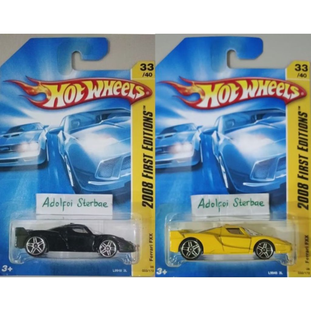 hot wheels Ferrari ferari FXX 2008 first editions hitam kuning