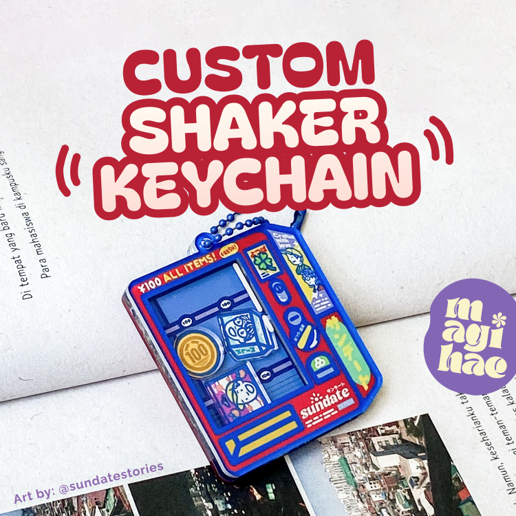 Custom Shaker Keychain Acrylic | Akrilik Shaker