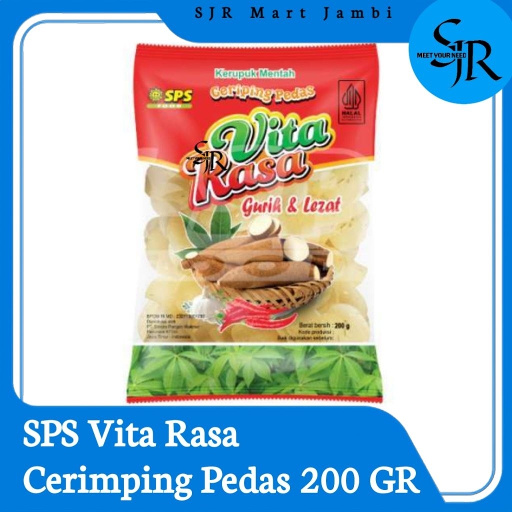 [Kerupuk] SPS - VitaRasa Kerupuk Ceriping Pedas Mentah | Kemasan 200gr