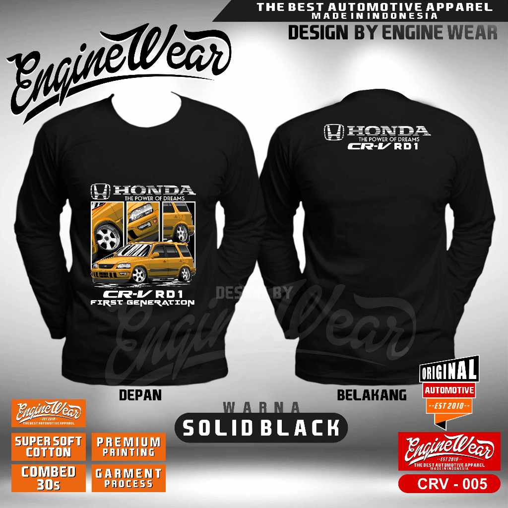 kaos crv RD1 tshirt honda crv gen1 baju mobil suv otomotif jdm sld