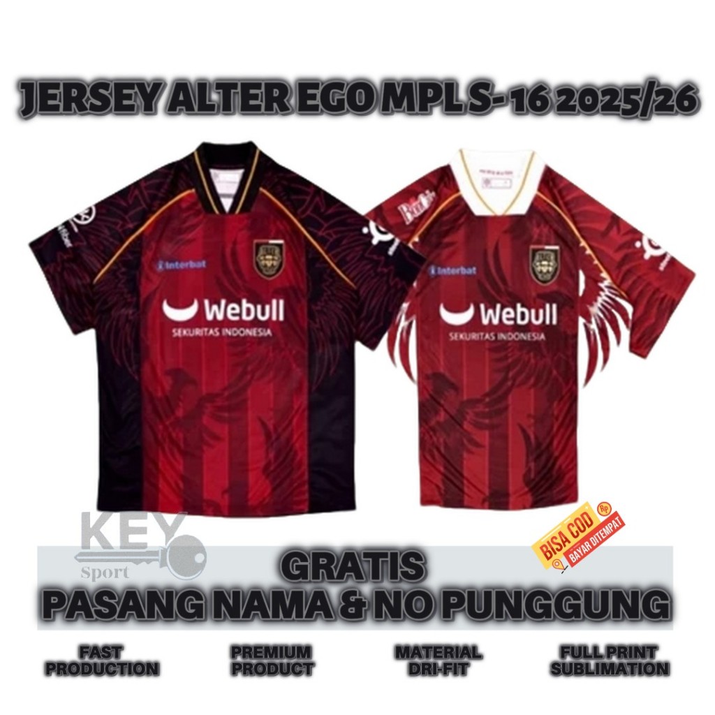 Jersey Alter Ego MPL Season 16 2025-2026 Esport Full Printing Premium Gratis Pasang Nama dan Nomor P