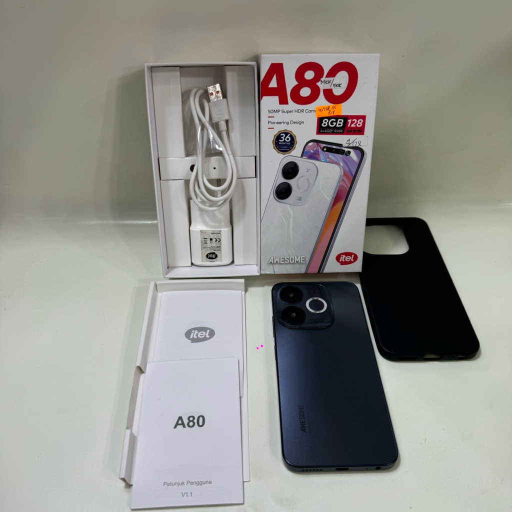 Itel A80 4/128gb Fullset Second Garansi Resmi