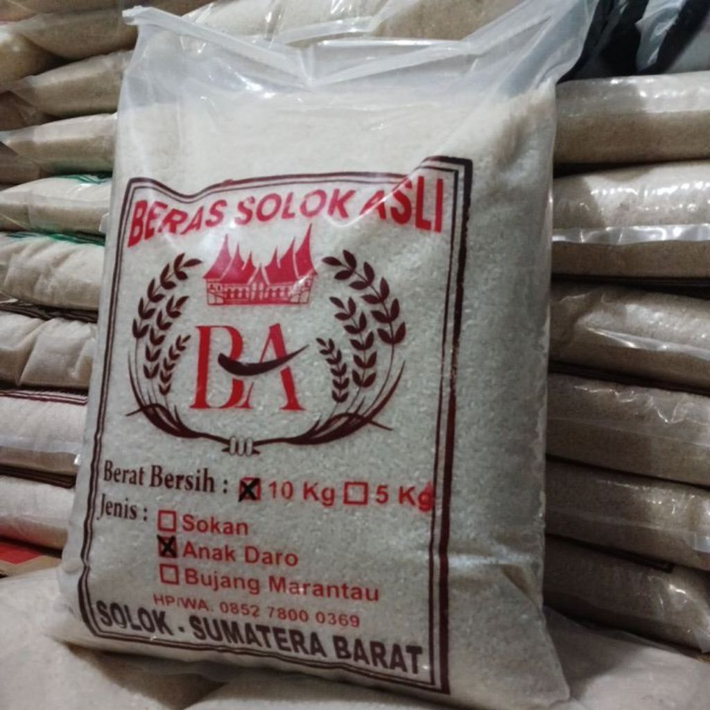 BERAS SOLOK Anak Daro kemasan 10kg pengiriman lansung dari solok | beras padang | beras minang | nas