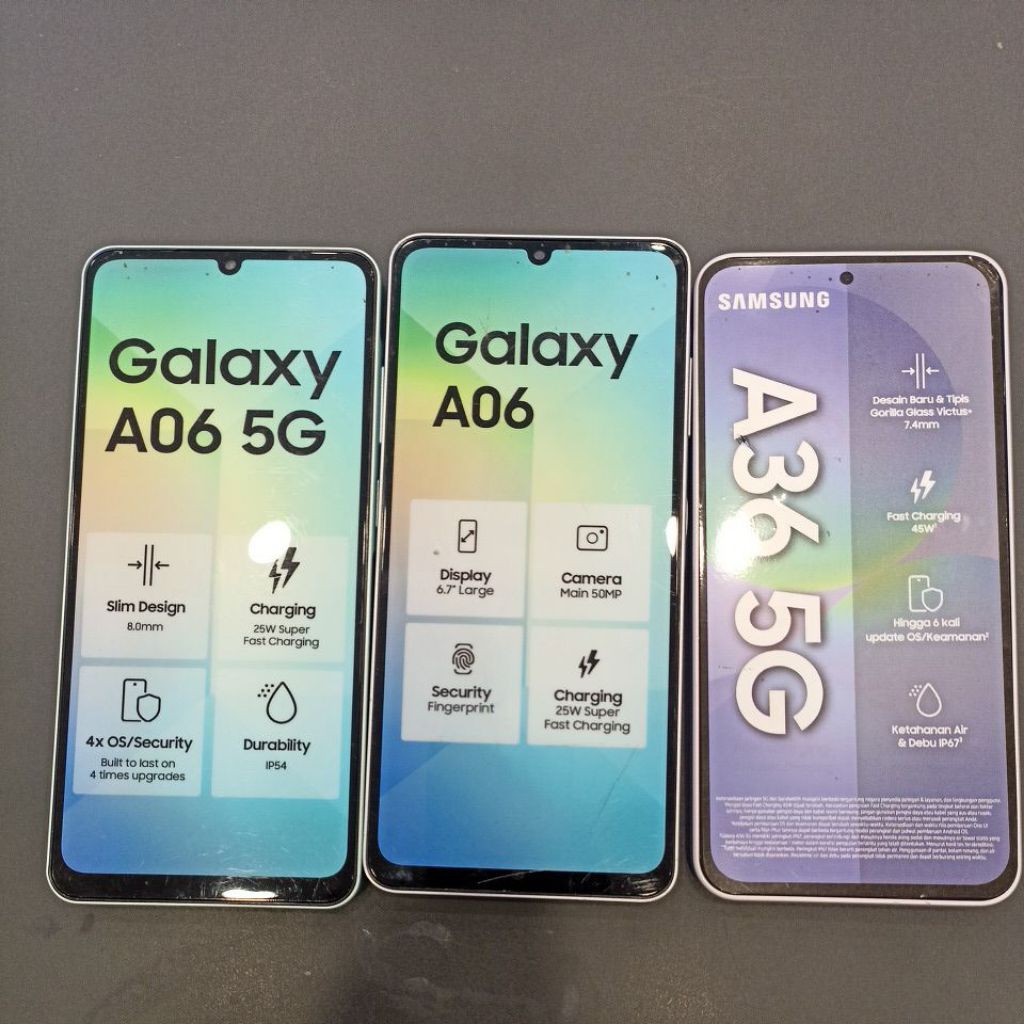 DUMMY HP SAMSUNG A06,A06 5G, A36 5GDISPLAY ATAU HP MAINAN