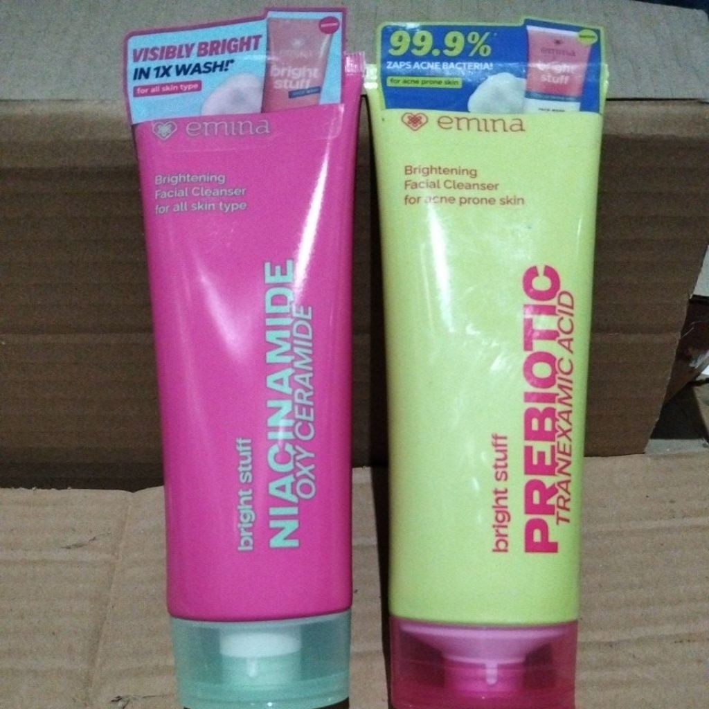 Sabun Muka Emina / Emina Bright Stuff Face Wash 100 ml dan acne  100 ml
