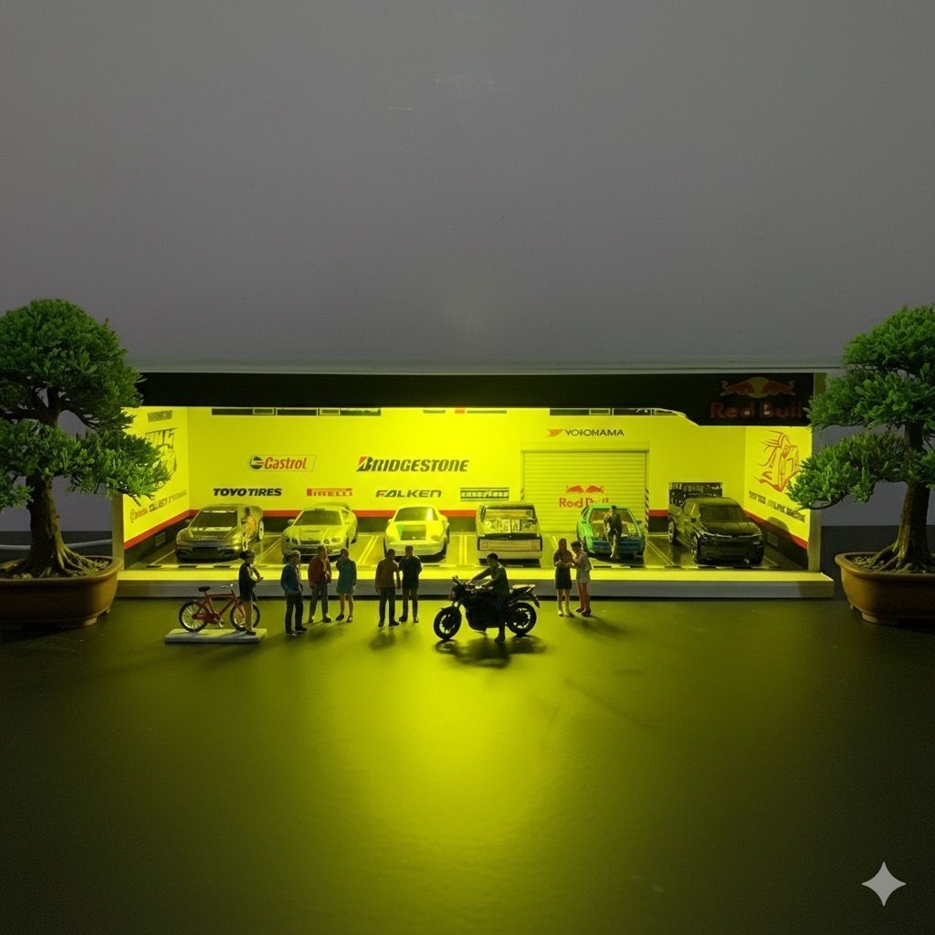 Diorama bengkel hotwheels skala 1:64/diorama diecast/hotwheels/diorama hotwheels