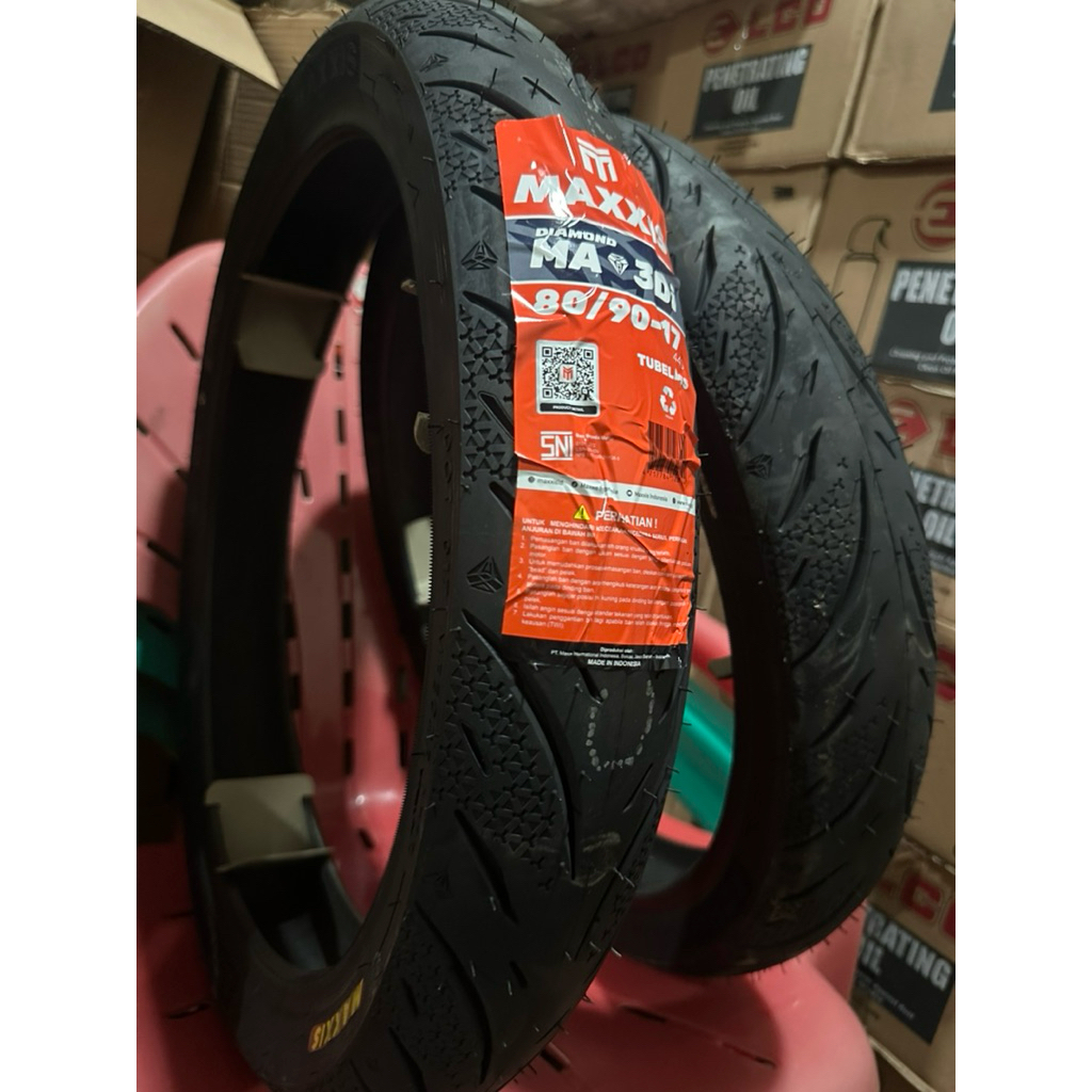 BAN LUAR TUBLES MAXXIS DIAMOND NEW 80/90 - RING 17 MOTOR 4TAK