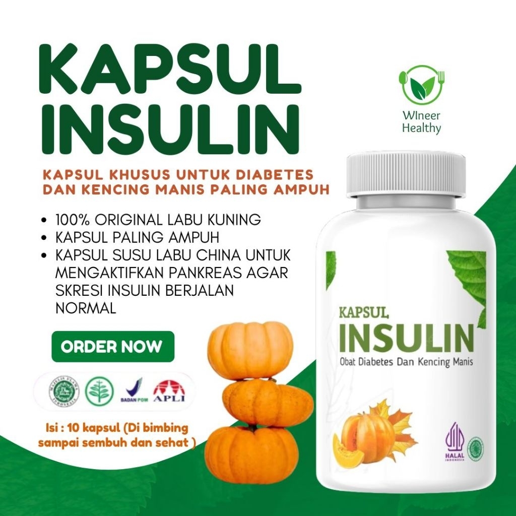 Susu Labu Cina Untuk Diabetes Kapsul Insulin Kapsul Susu labu Cina Untuk Diabetes Halal Bpom