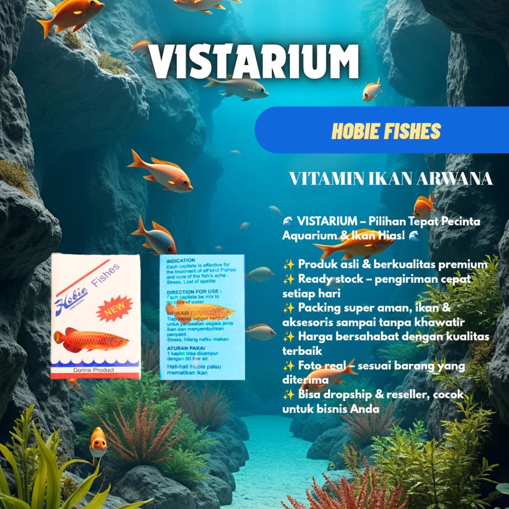 hobie fish obat vitamin ikan arwana pil hobies obat ikan 10 tablet aksesoris aquarium