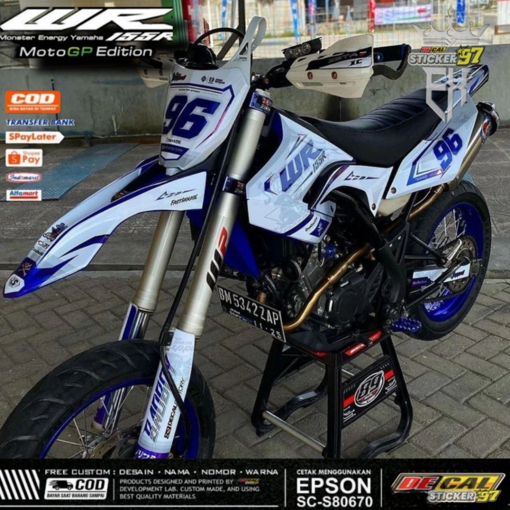 DECAL WR 150R PUTIH ELEGAN