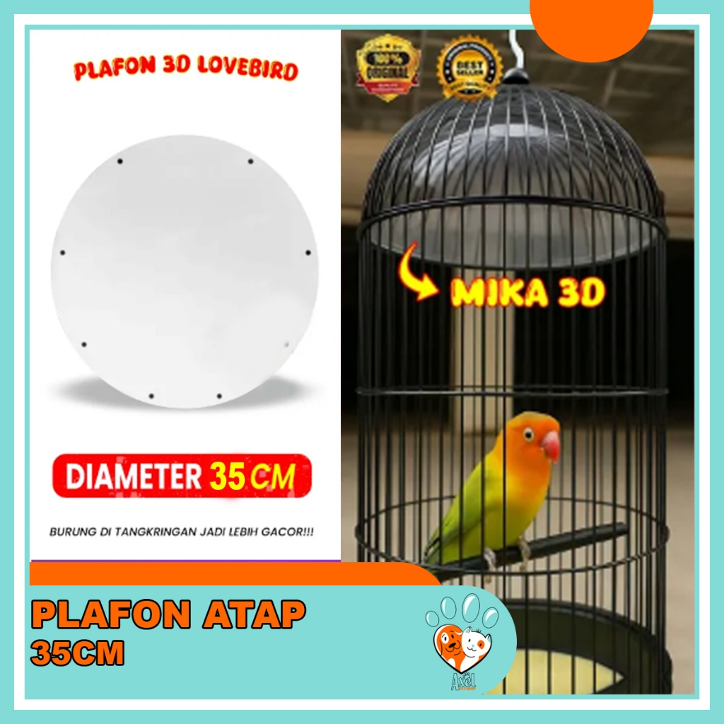 PLAFON ATAP MIKA SANGKAR KANDANG BURUNG LOVEBIRD JEBAKAN ATAP MIKA plafon sangkar burung lovebird pl