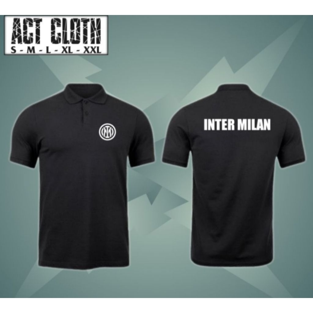 Polo shirt inter milan/kaos baju kerah inter milan casual bahan adem dan nyaman saat dipakainya
