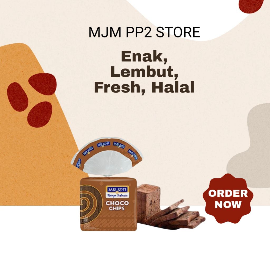 Roti Tawar Choco Chips Sari Roti Enak Lembut Empuk Fresh Halal Bergizi