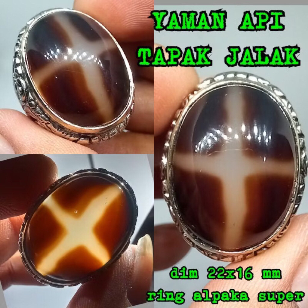 CINCIN BATU SULAIMAN HITAM TAPAK JALAK